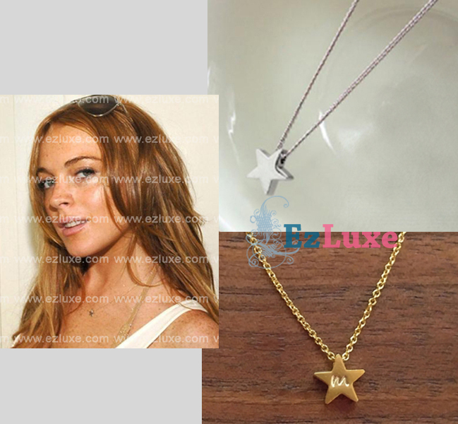hollywood star Lindsay little Mini Star Necklace SILVER  