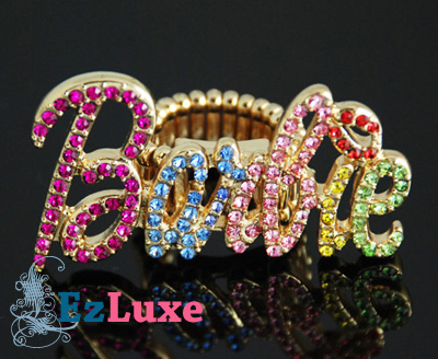 Iced Out NICKI MINAJ Barbie letter women Hip Hop RING  