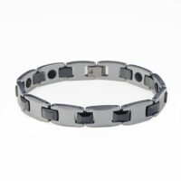 Black Accent Emerald Cut Germanium Bracelet