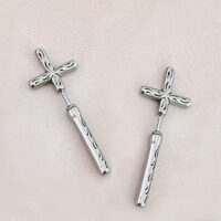 Cross Front & Back Earring