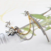 Cubic Skull Two Pin Style Earring - one piece