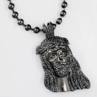 Black Jesus Hip Hop Necklace