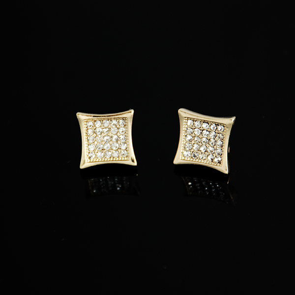 Kite Shaped Ruby Studs, 14k Yellow Gold