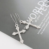 Hero Cubic Cross Earrings