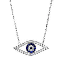 Evil Eye Necklace - STERLING SILVER