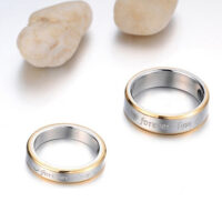 Personalized Forever Love Heart Couple Rings