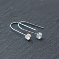 U Shape Threader Stone Earrings