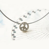 Peace Sign Cord Necklace